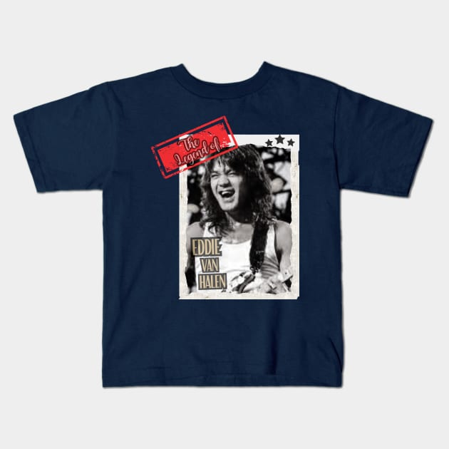 The Legend of Eddie Van Halen Kids T-Shirt by Katab_Marbun